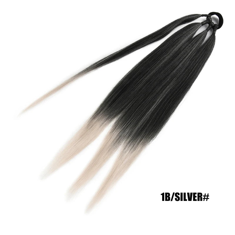 TEEK - Ponytail Synthetic Rubber Band Hair Ring 26 Inch Extensions HAIR theteekdotcom