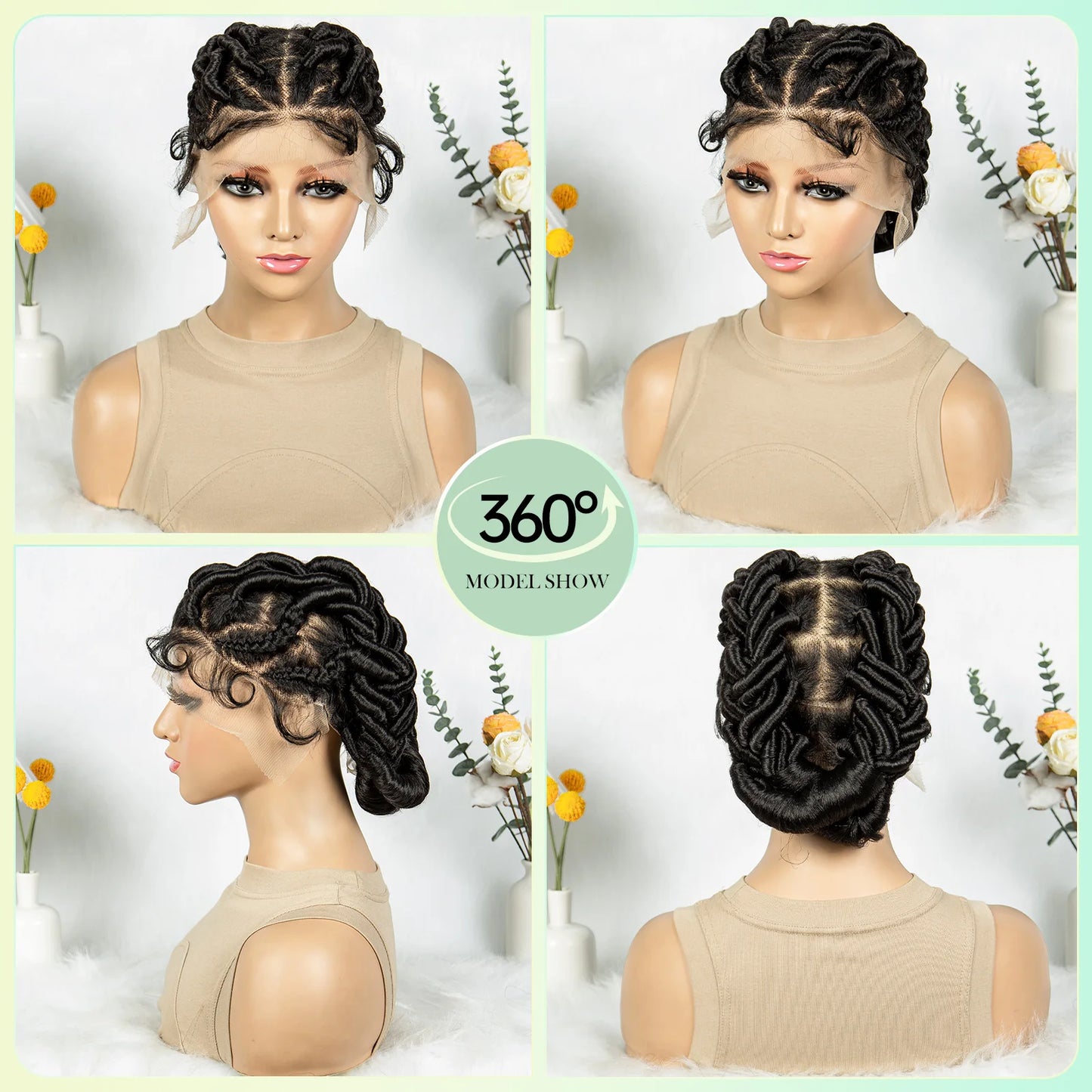 TEEK - Full Lace Crochet Twist Synthetic Knotless Wigs HAIR theteekdotcom