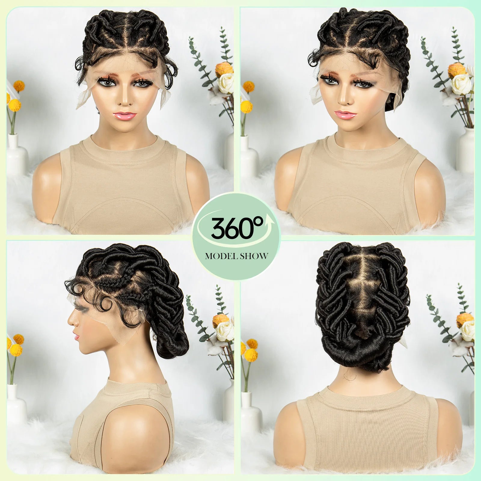 TEEK - Full Lace Crochet Twist Synthetic Knotless Wigs HAIR theteekdotcom