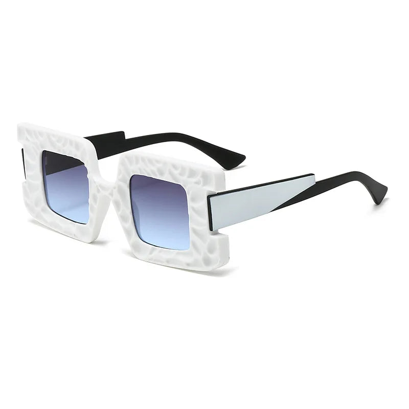 TEEK - Square Steampunk Sunglasses EYEGLASSES theteekdotcom white