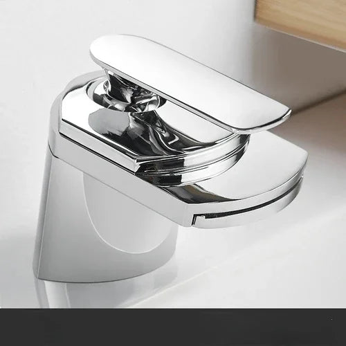 TEEK - Waterfall Bathroom Sink Single Holder Faucet HOME DECOR theteekdotcom SLT203-S  