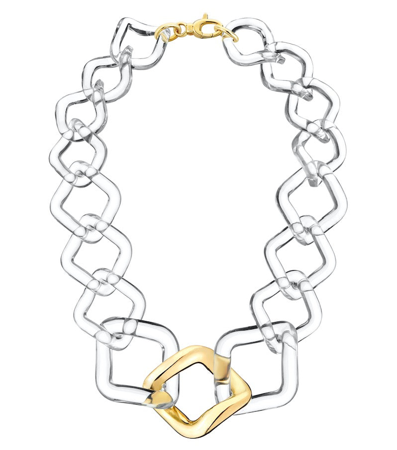 TEEK - Oversized Twisted Link Lucite Necklace JEWELRY TEEK GNH