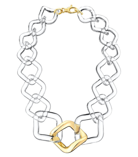 TEEK - Oversized Twisted Link Lucite Necklace JEWELRY TEEK GNH