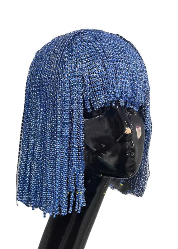 TEEK - Sparkly Tassel Chain Wig HAIR theteekdotcom Blue One Size