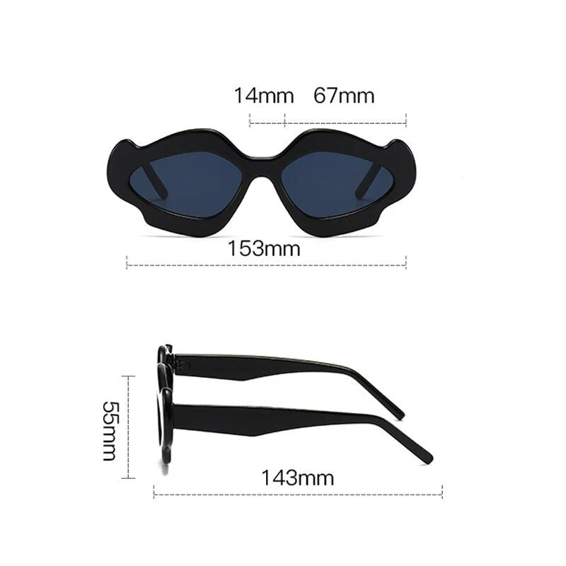 TEEK - Curved Thick Border Sunglasses EYEGLASSES theteekdotcom   