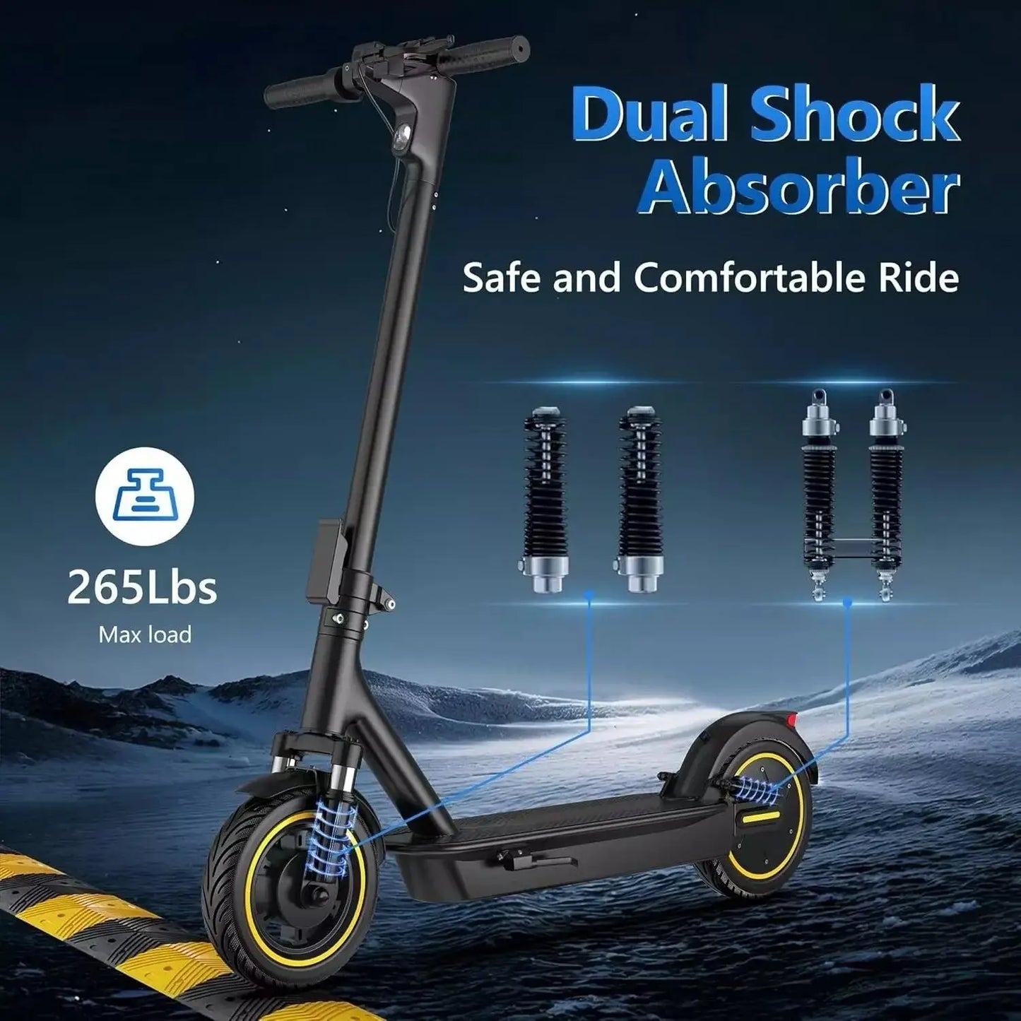 TEEK - 10" Tires Folding Electric 22MPH 500W 28Miles Electric Scooter TRANSPORTATION theteekdotcom
