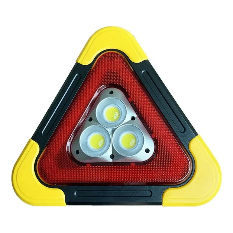 2-IN-1 Solar Emergency Triangular Roadside Warning Light Safety Emergency Breakdown Alarm Lamp Portable Flashing Light on Hand TEEK 3 Lamps battery