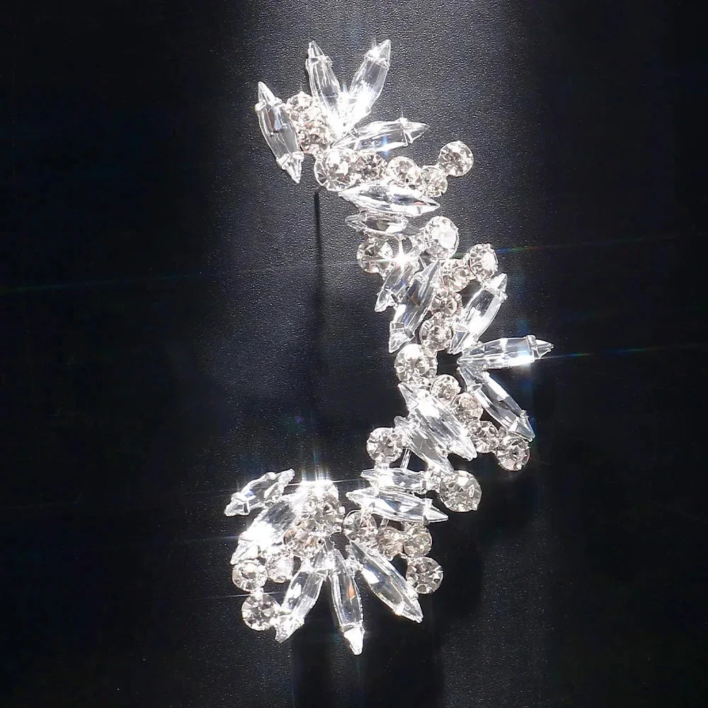 TEEK - Crystal Bust Ear Ear Cuff JEWELRY theteekdotcom Right ear silver