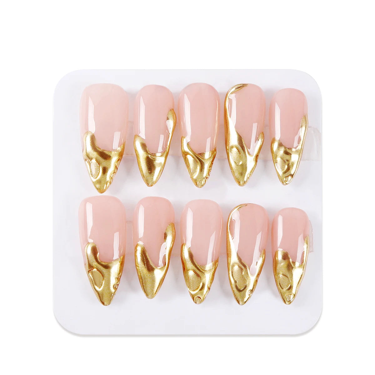 TEEK - 10pcs Pure Handmade 3D Press-On Nails NAIL ART theteekdotcom size-XS 1  