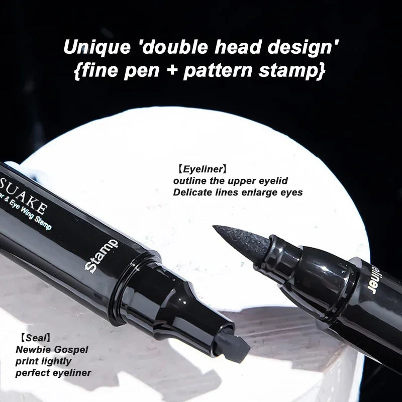 TEEK - 2 In1 Winged Stamp Liquid Waterproof Eyeliner Pen MAKEUP theteekdotcom   