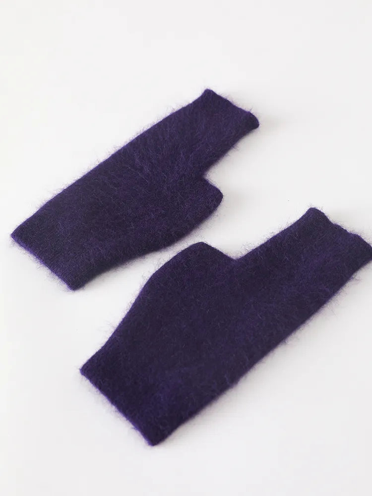 TEEK - Soft Fuzz Fingerless Gloves GLOVES theteekdotcom 09 Purple  
