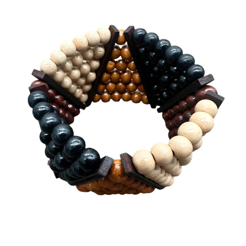 TEEK - Bohemian Vintage Natural Wooden Beads Bracelet JEWELRY theteekdotcom