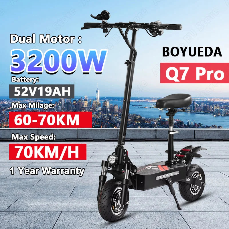 TEEK - Q7Pro E-Scooter 3200W Dual Motor Electric Scooter TRANSPORTATION theteekdotcom