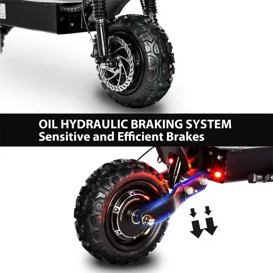 TEEK - Black 6000W High Power Adult Electric Scooter Foldable 60 Miles 50 Mph Fast Electric Scooter TRANSPORTATION theteekdotcom