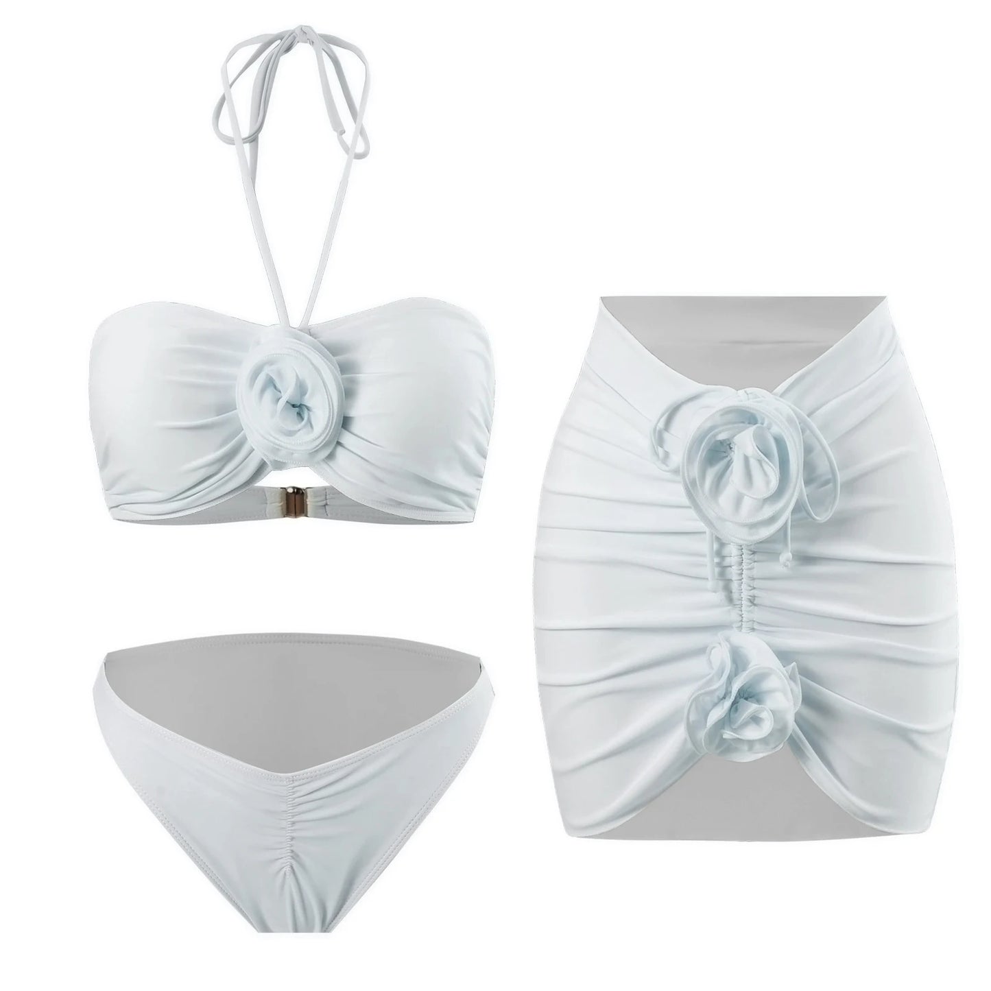TEEK - 3D Flower Swimsuit Swimwear SWIMWEAR theteekdotcom swimwear set 8 S 