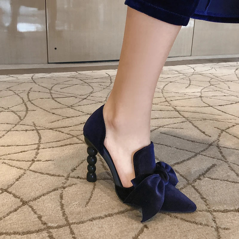 TEEK - French Style Bowtie Balled Heels SHOES theteekdotcom   