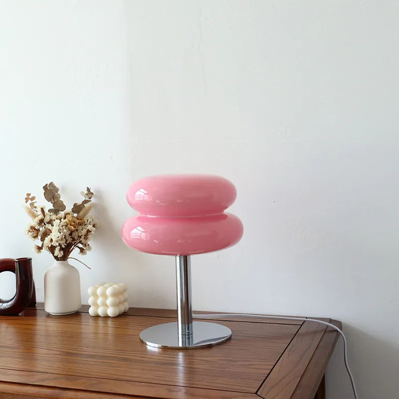 TEEK - Macaron Glass Table Lamps HOME DECOR theteekdotcom Pink A  