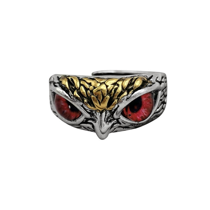 TEEK - Owl Eyed Rings JEWELRY theteekdotcom Golden-Red Adjustable 