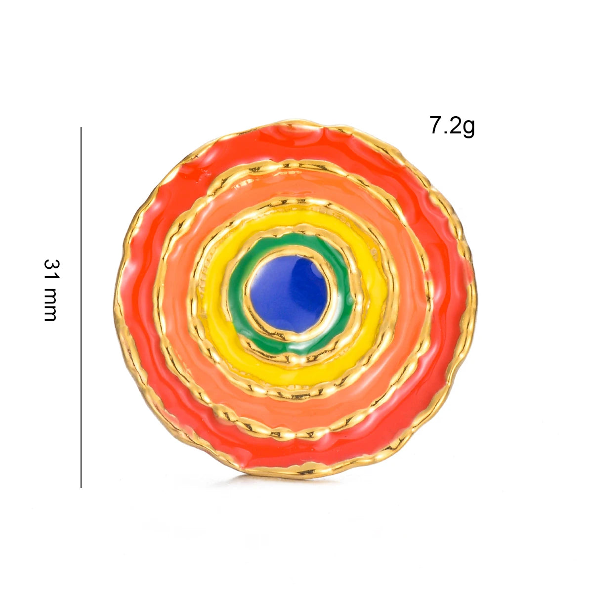 TEEK - Color Oil Drop Geometric Large Ring JEWELRY theteekdotcom B  