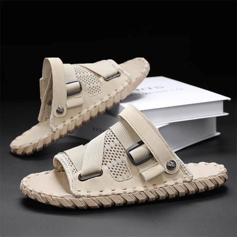 TEEK - Mens Breathable Leather Open Toe Sandals SHOES theteekdotcom   