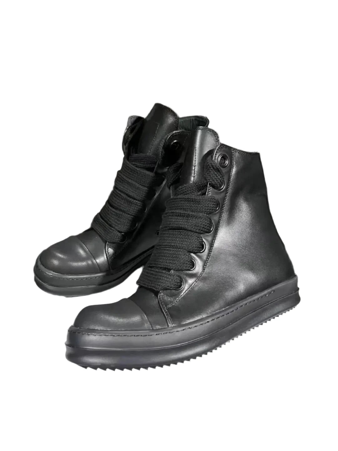 TEEK - Mens Classic Black Thick Laced High Top Boots SHOES theteekdotcom   