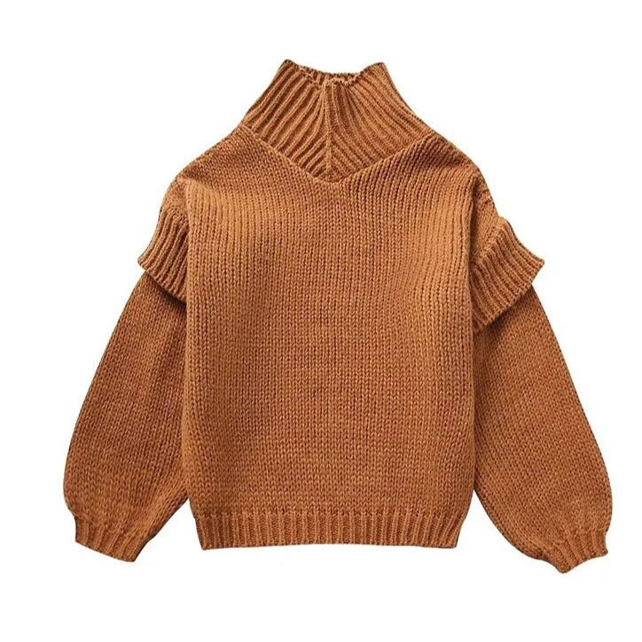 TEEK - Gulp Turtleneck Knitted Sweater TOPS theteekdotcom Dark Brown S 