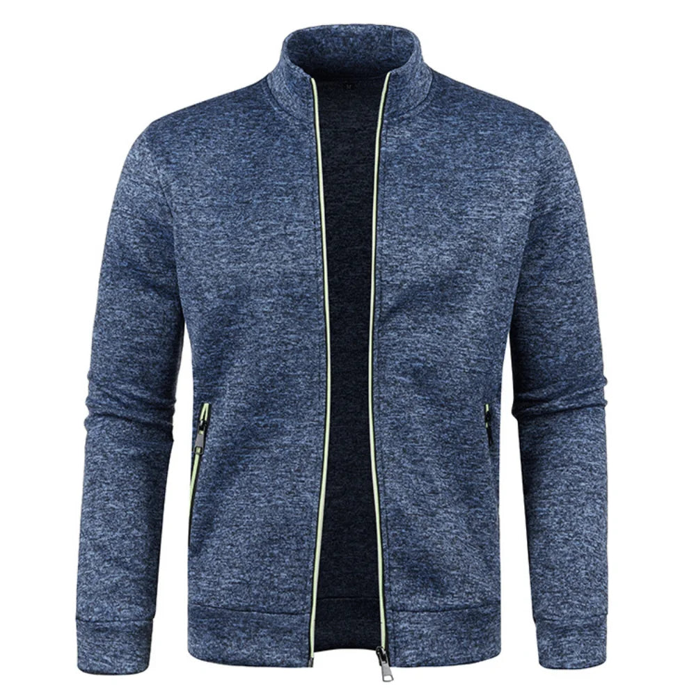 TEEK - Zipper Knit Long Sleeves Thin Sweater Coat JACKET theteekdotcom   