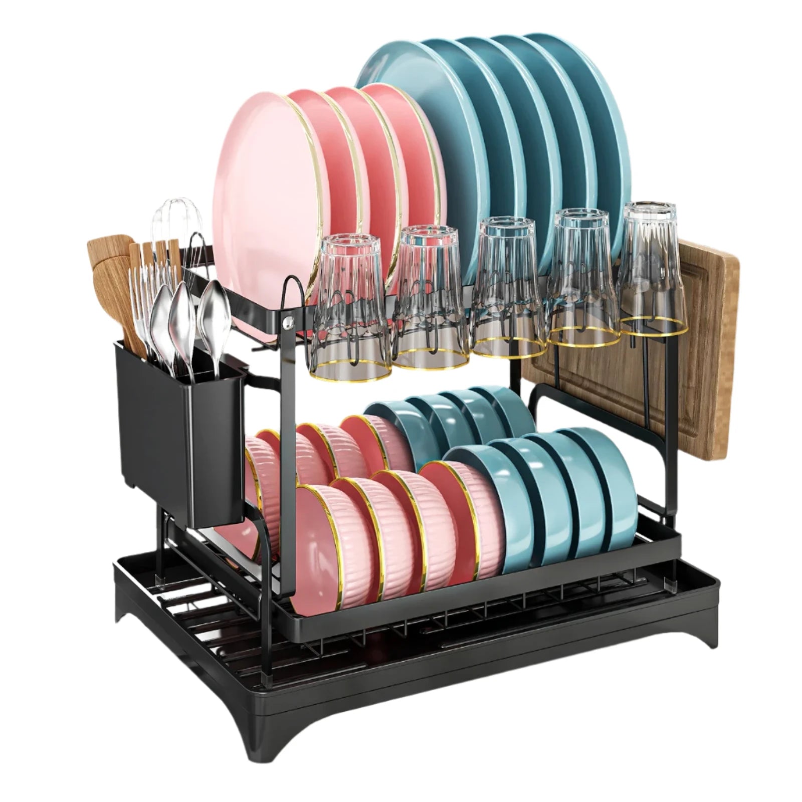 TEEK - 2 Tier Dish Drying Rack HOME DECOR theteekdotcom   