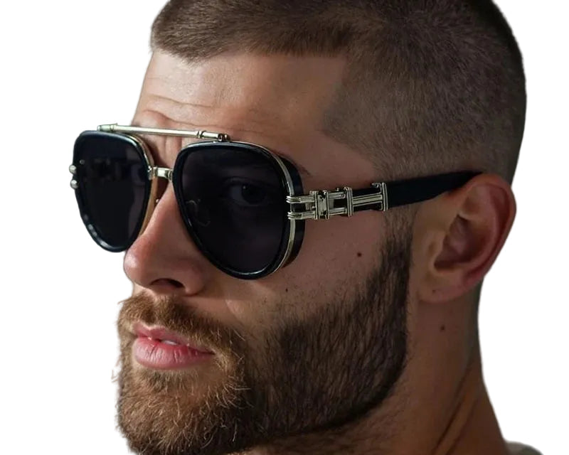 TEEK - Vintage Punk Oval Double Beam Sunglasses EYEGLASSES theteekdotcom