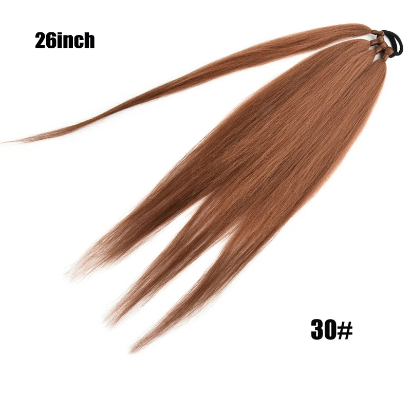 TEEK - Ponytail Synthetic Rubber Band Hair Ring 26 Inch Extensions