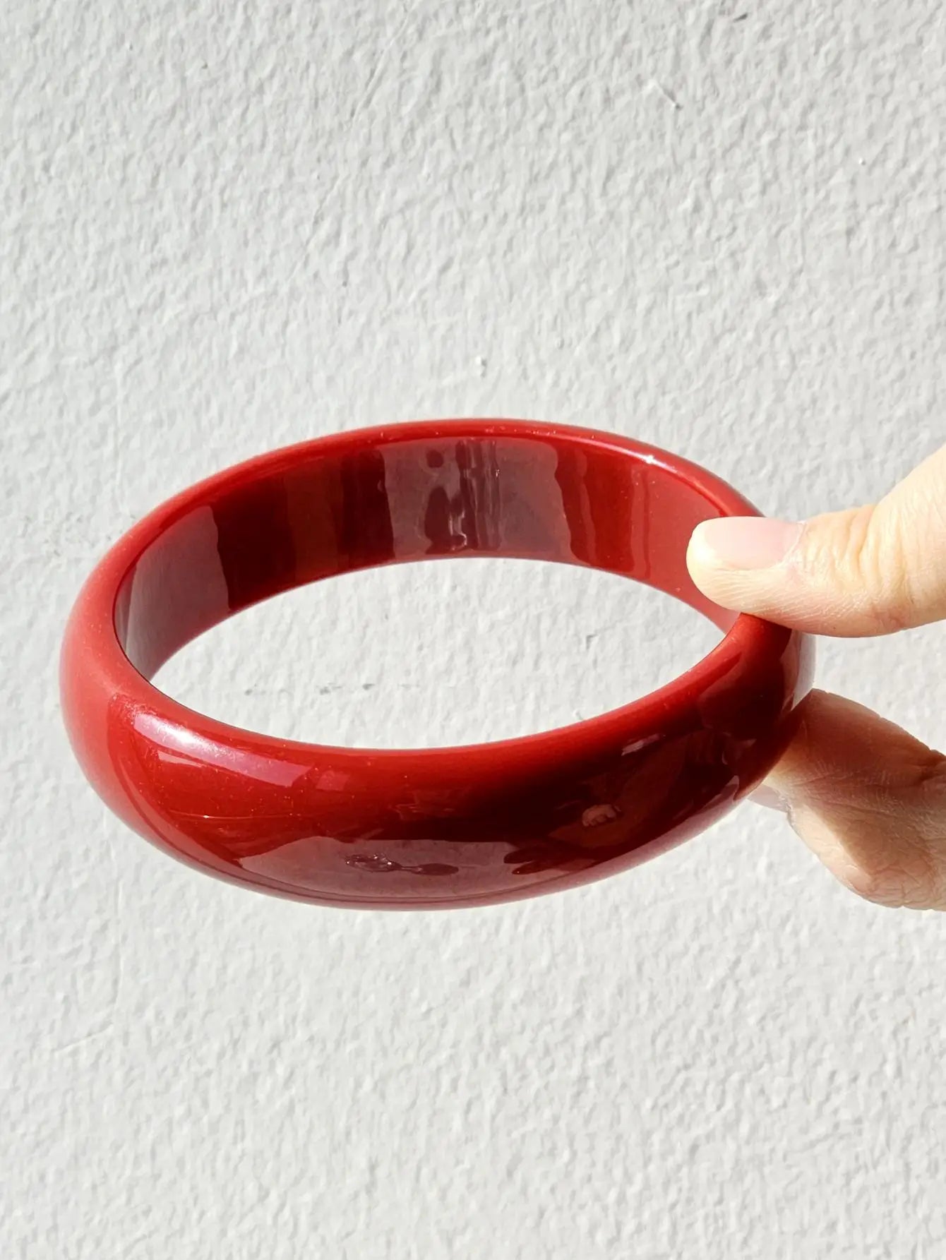 TEEK - Thick Red and White Geometric Bracelet JEWELRY theteekdotcom