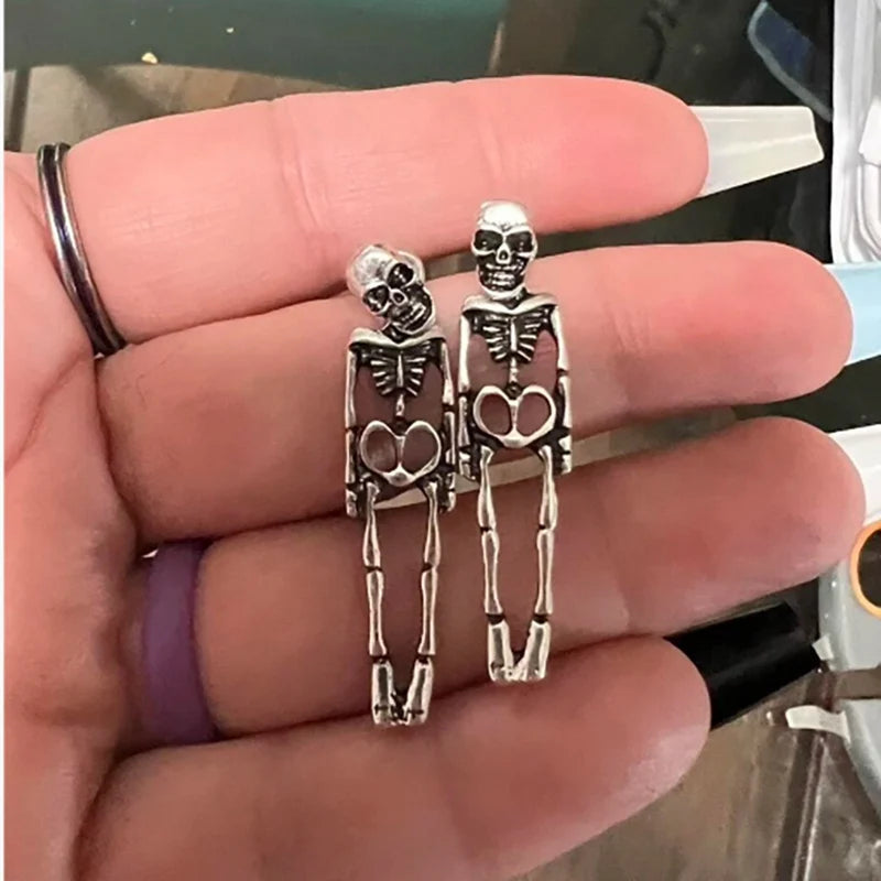 TEEK - Skull Skeleton Drop Earrings JEWELRY theteekdotcom   