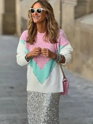 TEEK - Colorful Sequin Knitwear Tops TOPS theteekdotcom gold S 
