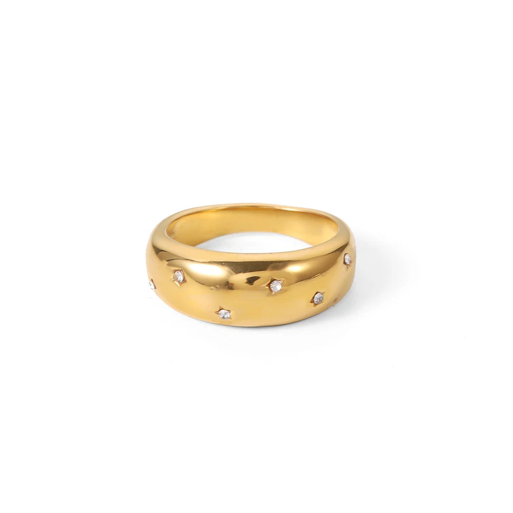 TEEK - 18K Gold PVD Plated 316L Stainless Steel Rings JEWELRY theteekdotcom JDR201368 7 