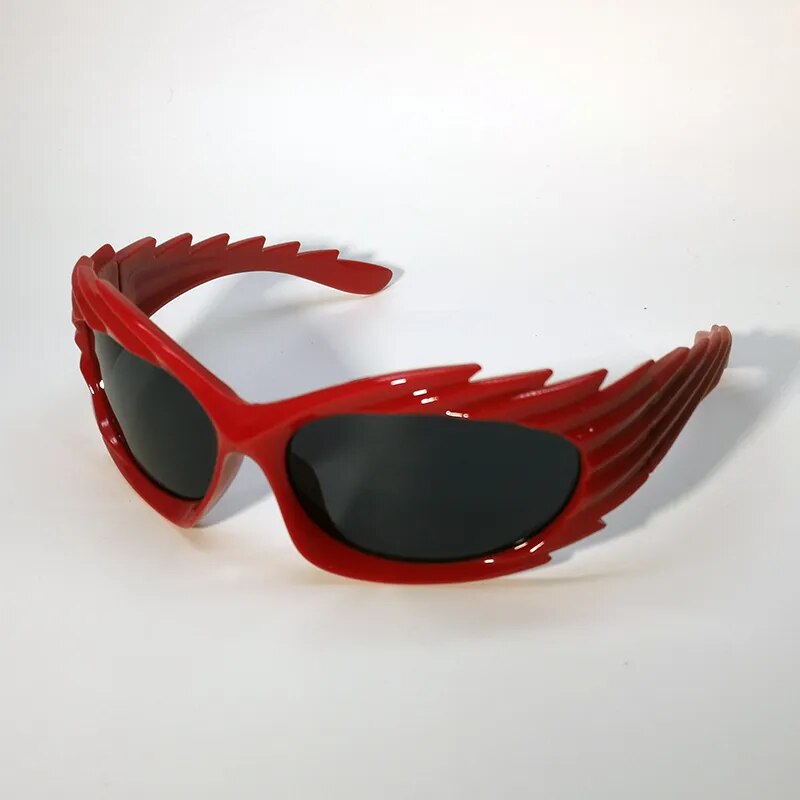 TEEK - Spike Wrap Sunglasses EYEGLASSES theteekdotcom C13-dark red  