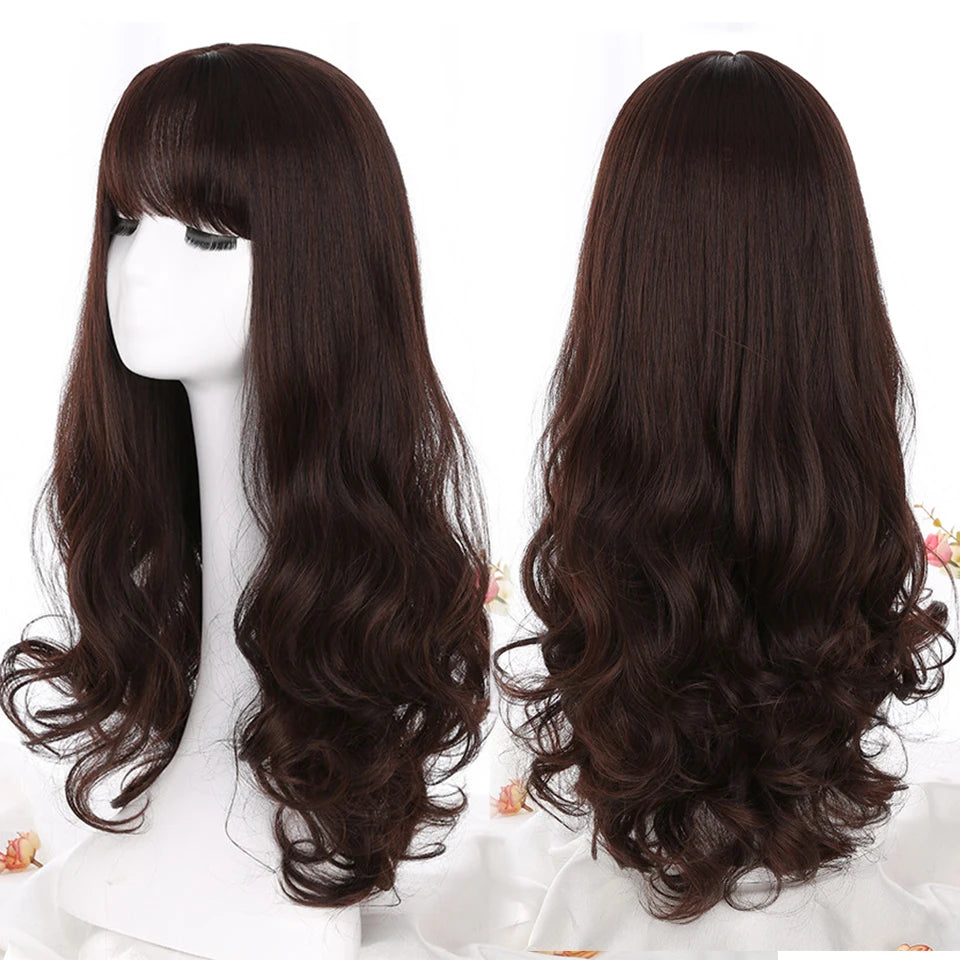 TEEK - Long Wavy Heat Resistant Synthetic Wig HAIR theteekdotcom Natural Color  