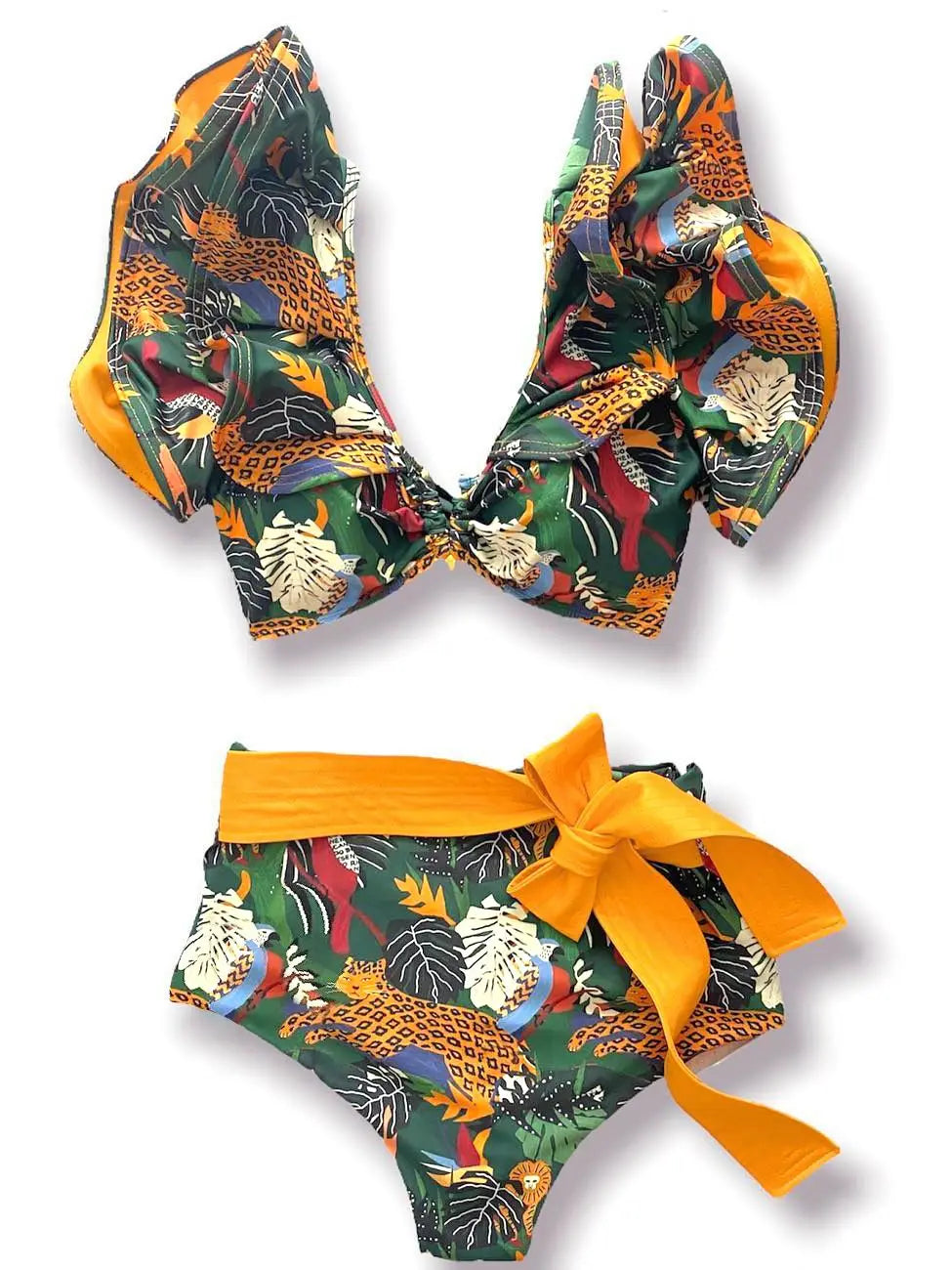 TEEK - Rufflle Brazilian Bikini Set SWIMWEAR theteekdotcom MO22057O1 M 