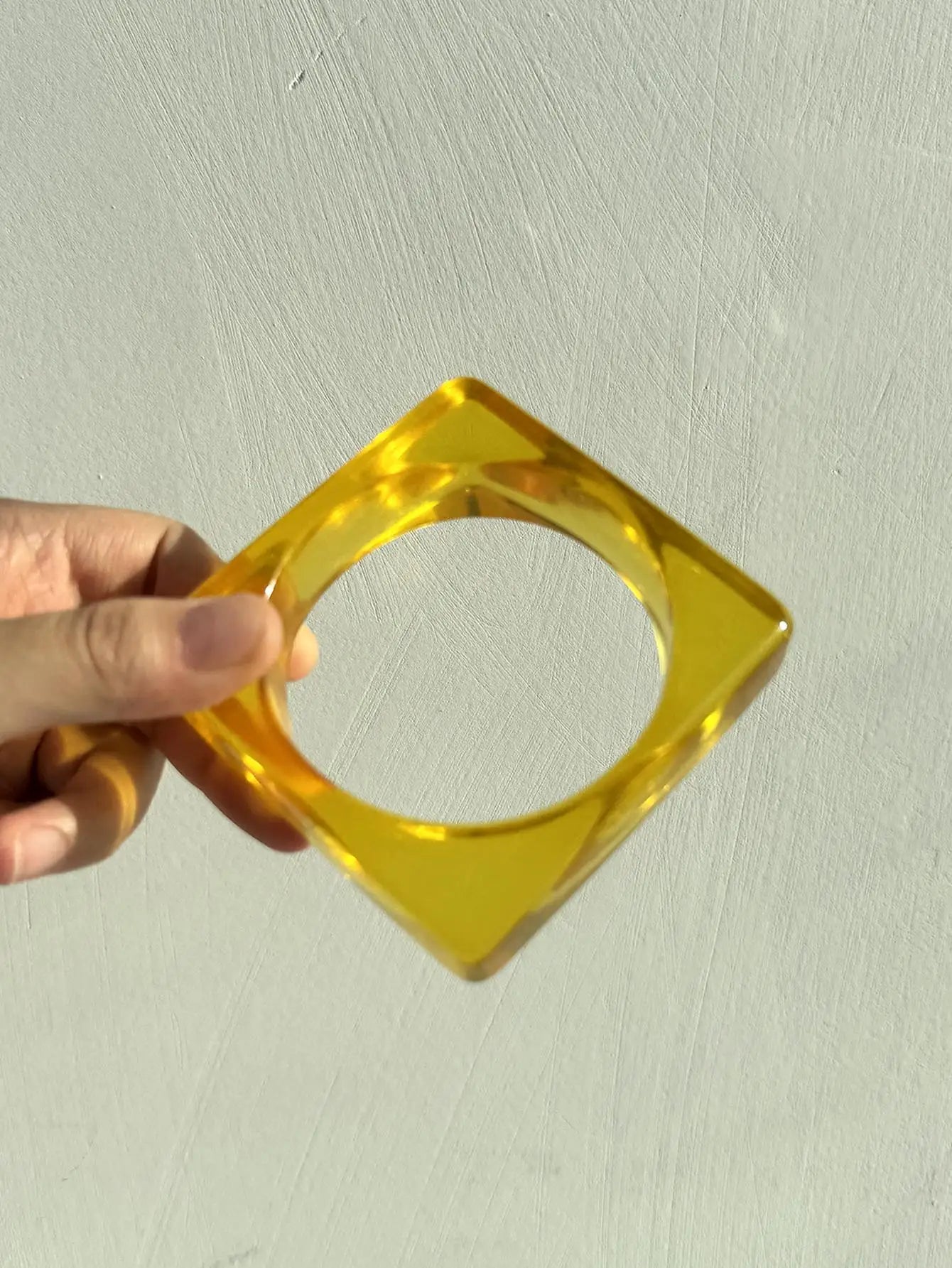 TEEK - Chunky Sunrise Yellow White Texture Silver Plated Bracelet JEWELRY theteekdotcom V