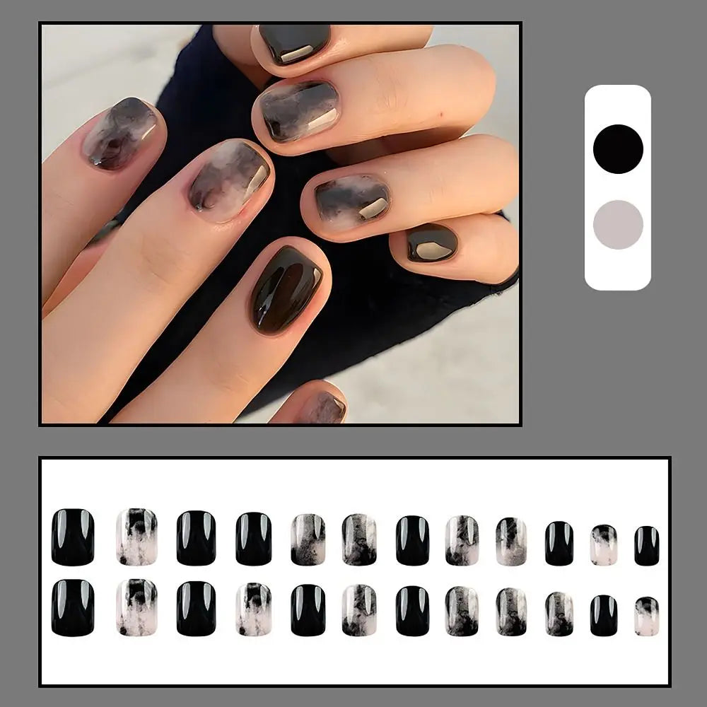 TEEK - 24pcs Shiny and Matte False Nails NAIL ART theteekdotcom DY1483-B7  