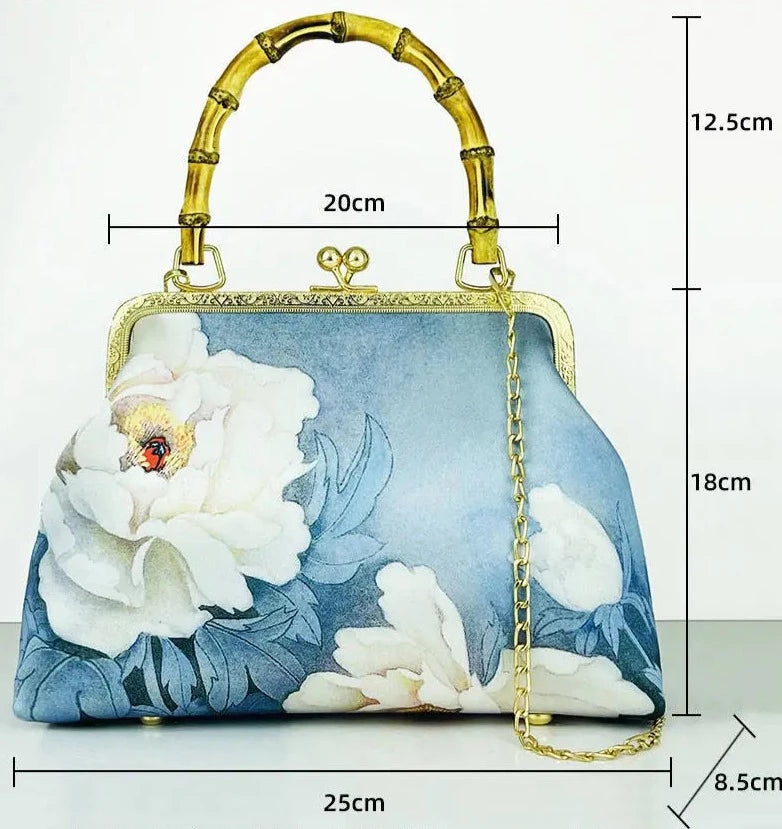 TEEK - Flower Lock Vintage Chain Handbag BAG theteekdotcom   