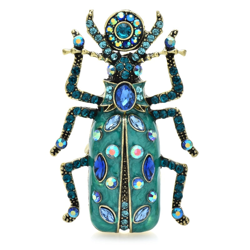 TEEK - Enamel Beetle Brooches JEWELRY theteekdotcom light blue  