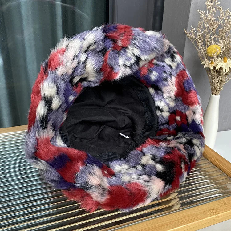 TEEK - Floral Long Haired Colored Basin Hat