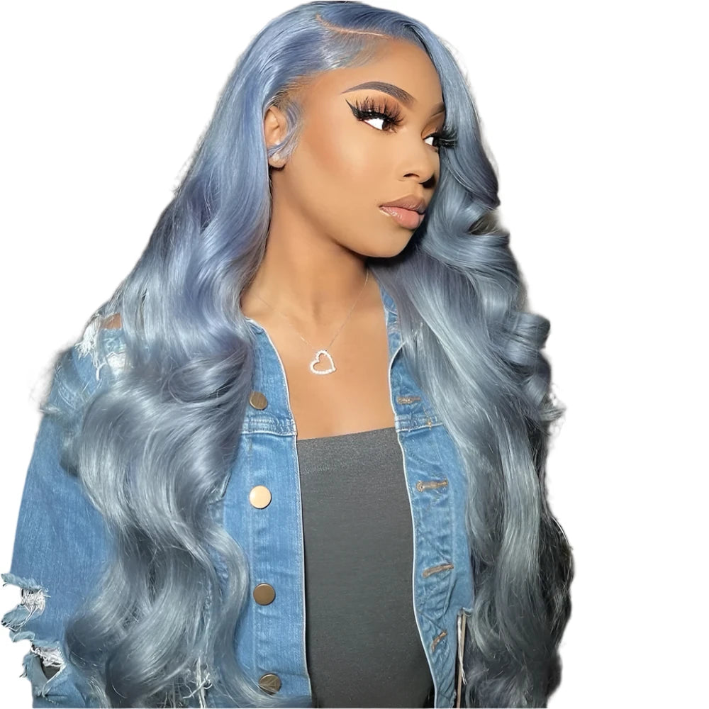 TEEK - Silver Grey Glueless Transparent Brazilian Wig HAIR theteekdotcom 4x4 Glueless Wig 16inches 150%