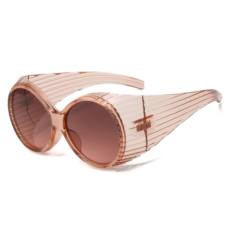 TEEK - Oversized Gradient GalaxSee Sunglasses EYEGLASSES theteekdotcom Champagne  