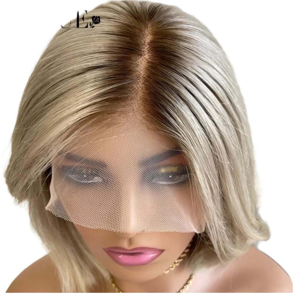 TEEK - Tracie Ombre Ash Blonde Brazilian Bob Wig HAIR theteekdotcom   