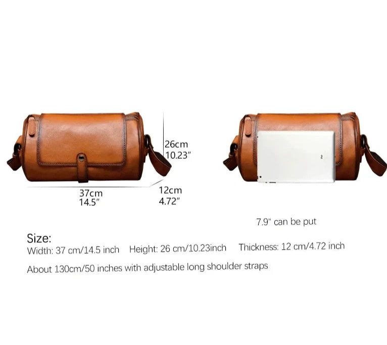 TEEK - Unisex Leather Barrel Chest Bag BAG theteekdotcom   