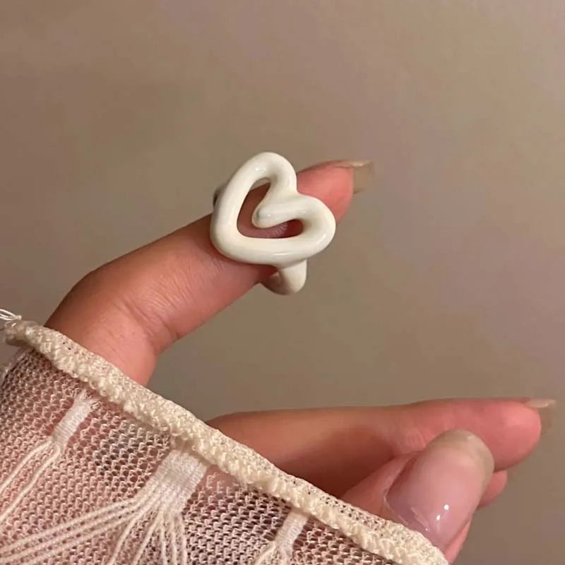 TEEK - Enamel Heart Love Rings