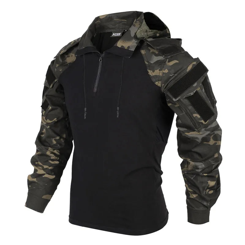 TEEK - Camouflage Multicam Military Tactical Shirt TOPS theteekdotcom CP Black S 