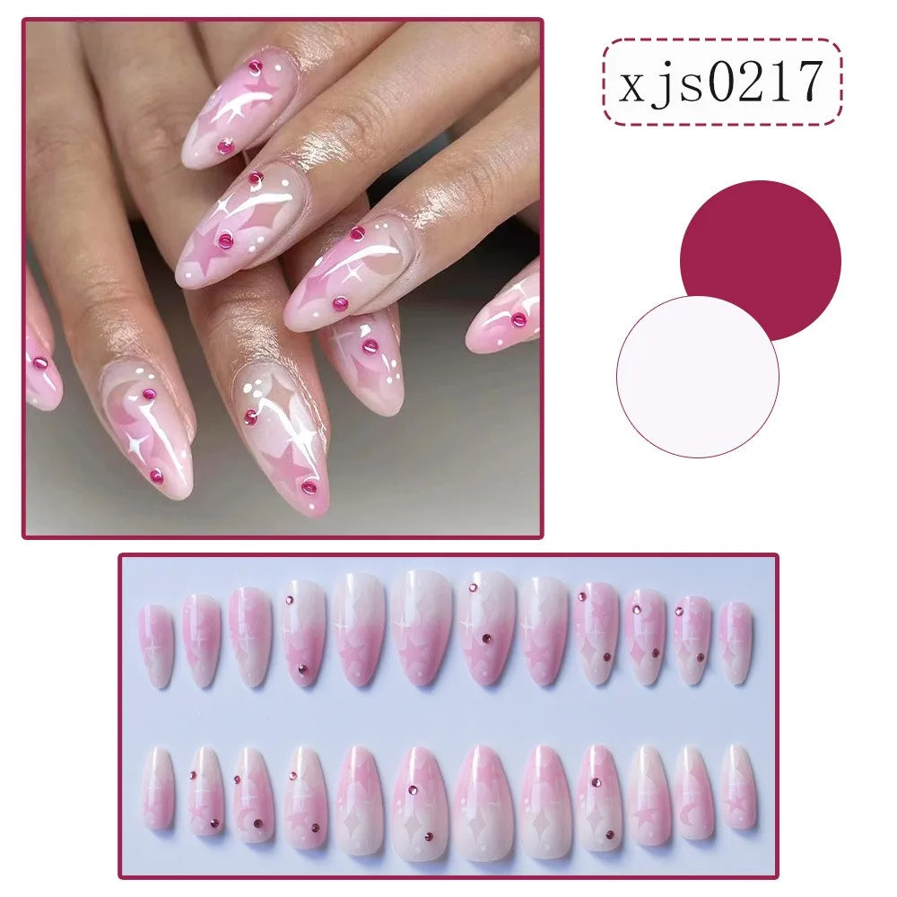 TEEK - 24pcs Shiny and Matte False Nails NAIL ART theteekdotcom xjs0217  