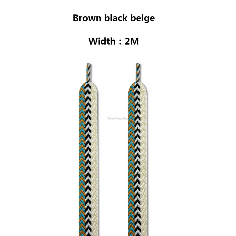 TEEK - Pair of Wide to Extra Wide Flat Shoelaces SHOELACES theteekdotcom 2 Brown Black Beige 120cm 